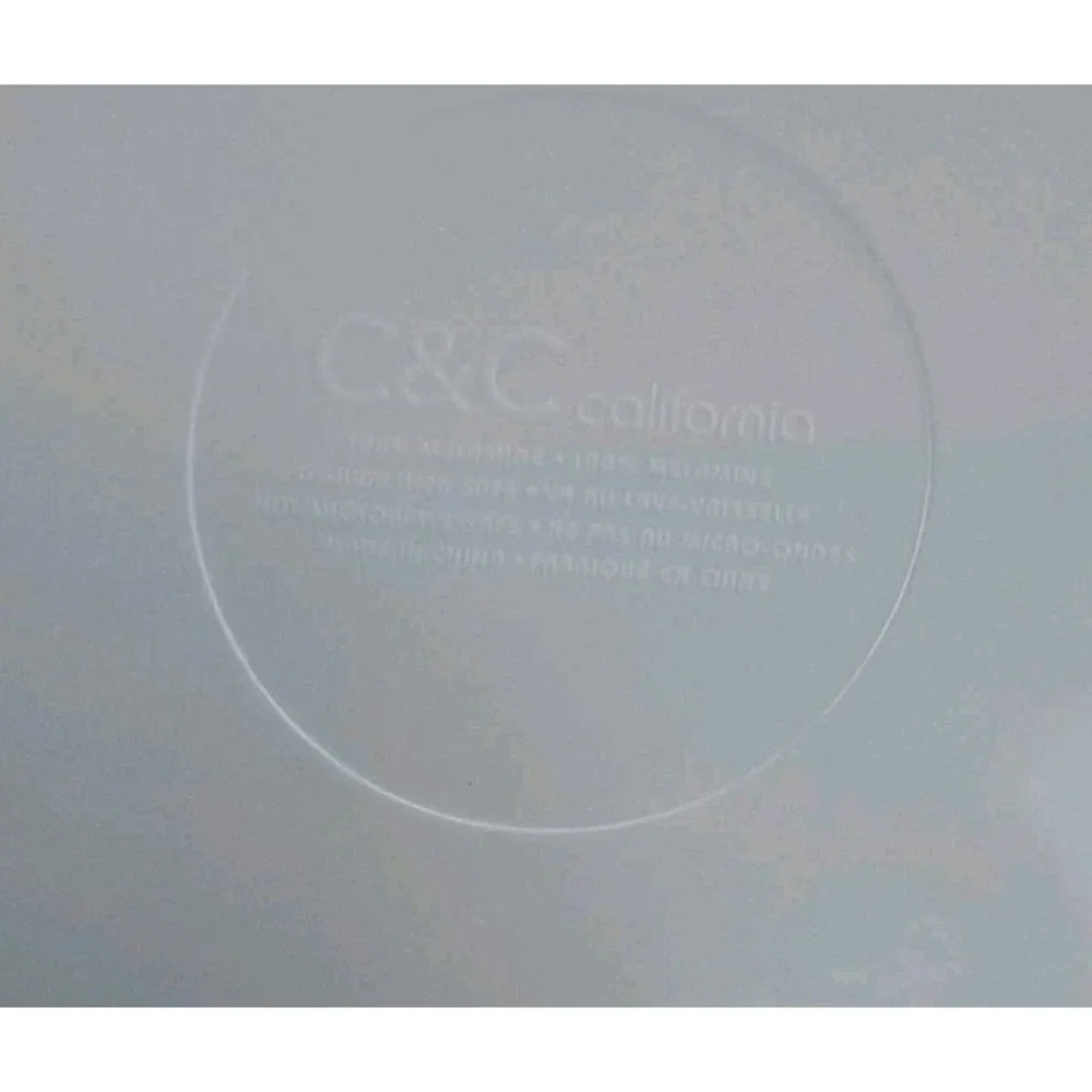 Set Of 4 New‎ C&C California Home Round Melamine Plates 2 Sizes Colorful Fruits